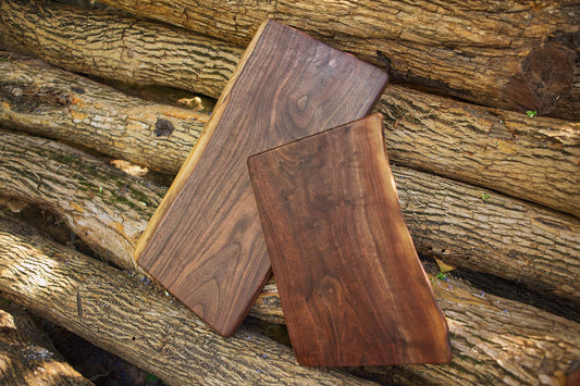 THE SHARK: Unique Live Edge Walnut Charcuterie Board - Rustic Elegance with a Wild Twist for Gourmet Display