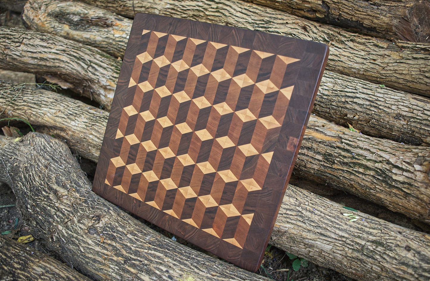 THE TUMBLER: Charcuterie Board, Quilt-Inspired Wooden Artistry for Stylish Serving