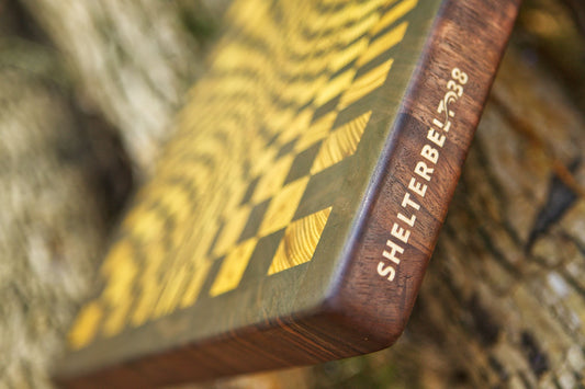 THE CENTERED: Exquisite Handcrafted Woodwork Masterpiece, Elegant Osage Orange & Walnut Blend for Modern Artistry & Decor