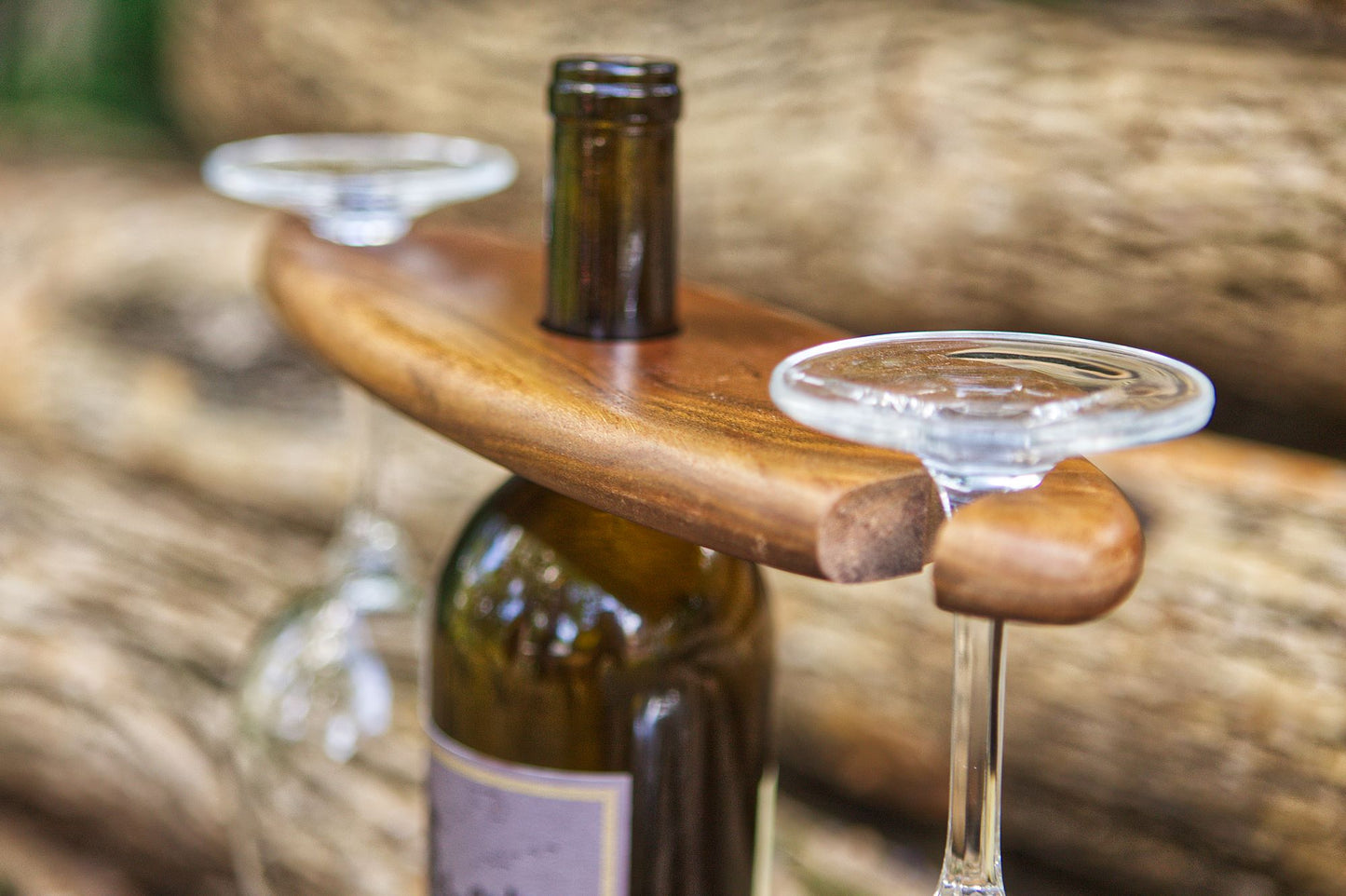 WINE for Two: Wooden Wine Caddy - The Perfect Blend of Elegance & Functionality for Wine Enthusiasts